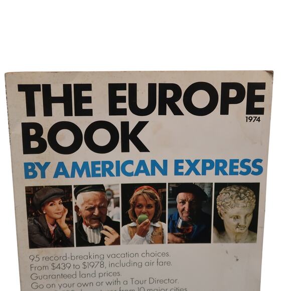 American Express Vacations The Europe Book 1974 Travel Photography Vintage - Picture 2 of 6